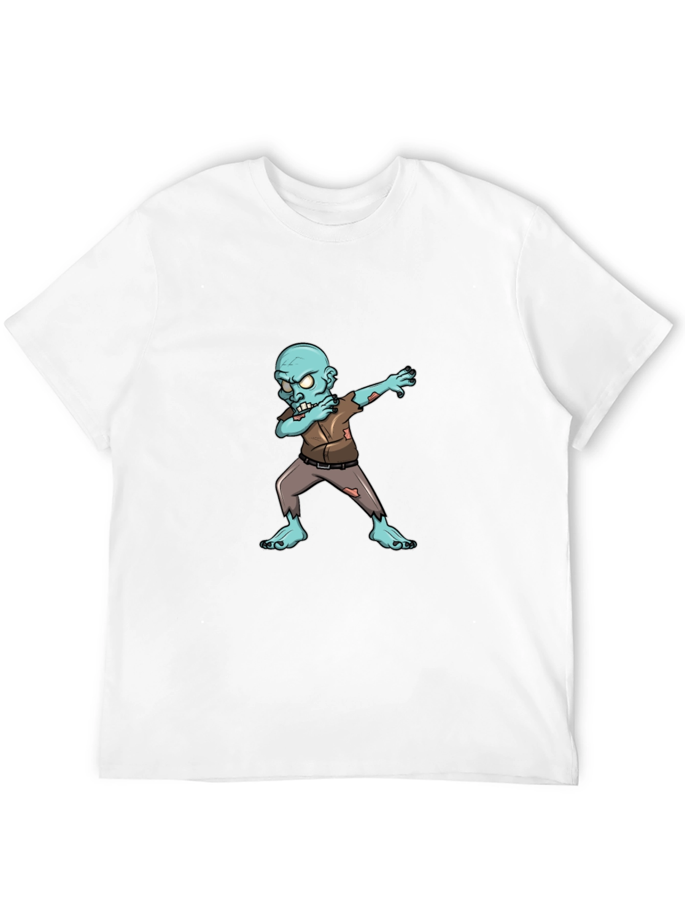 Dabbing Zombie Graphic Tee - Black Cotton T-Shirt
