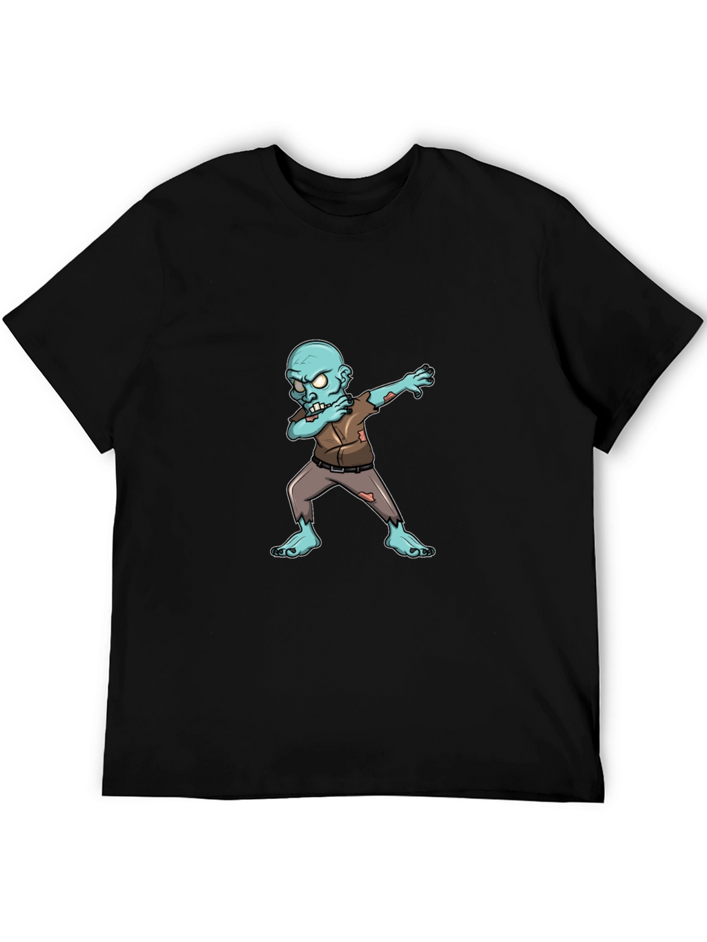Dabbing Zombie Graphic Tee - Black Cotton T-Shirt