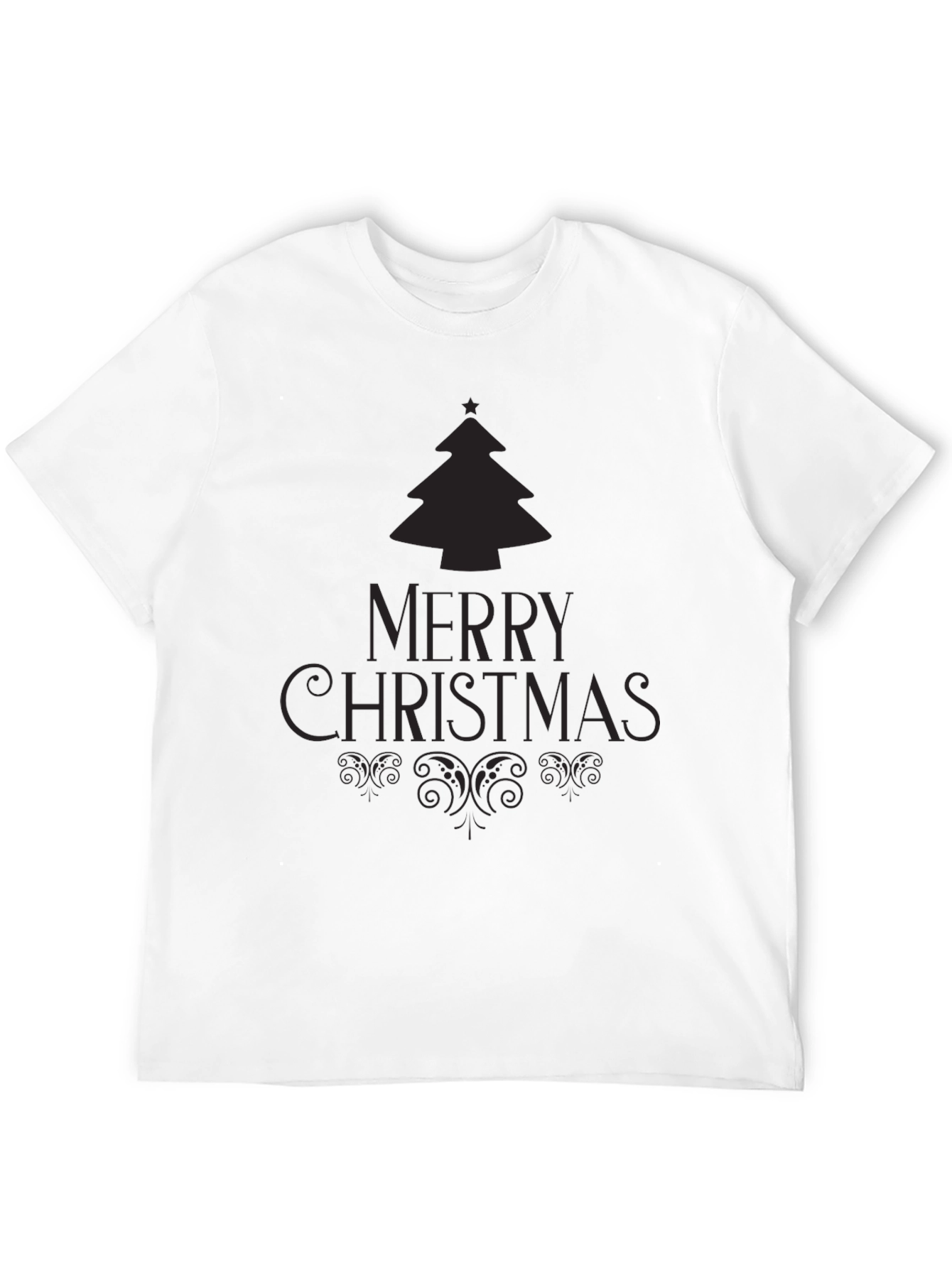 Festive Merry Christmas Tree Graphic Tee