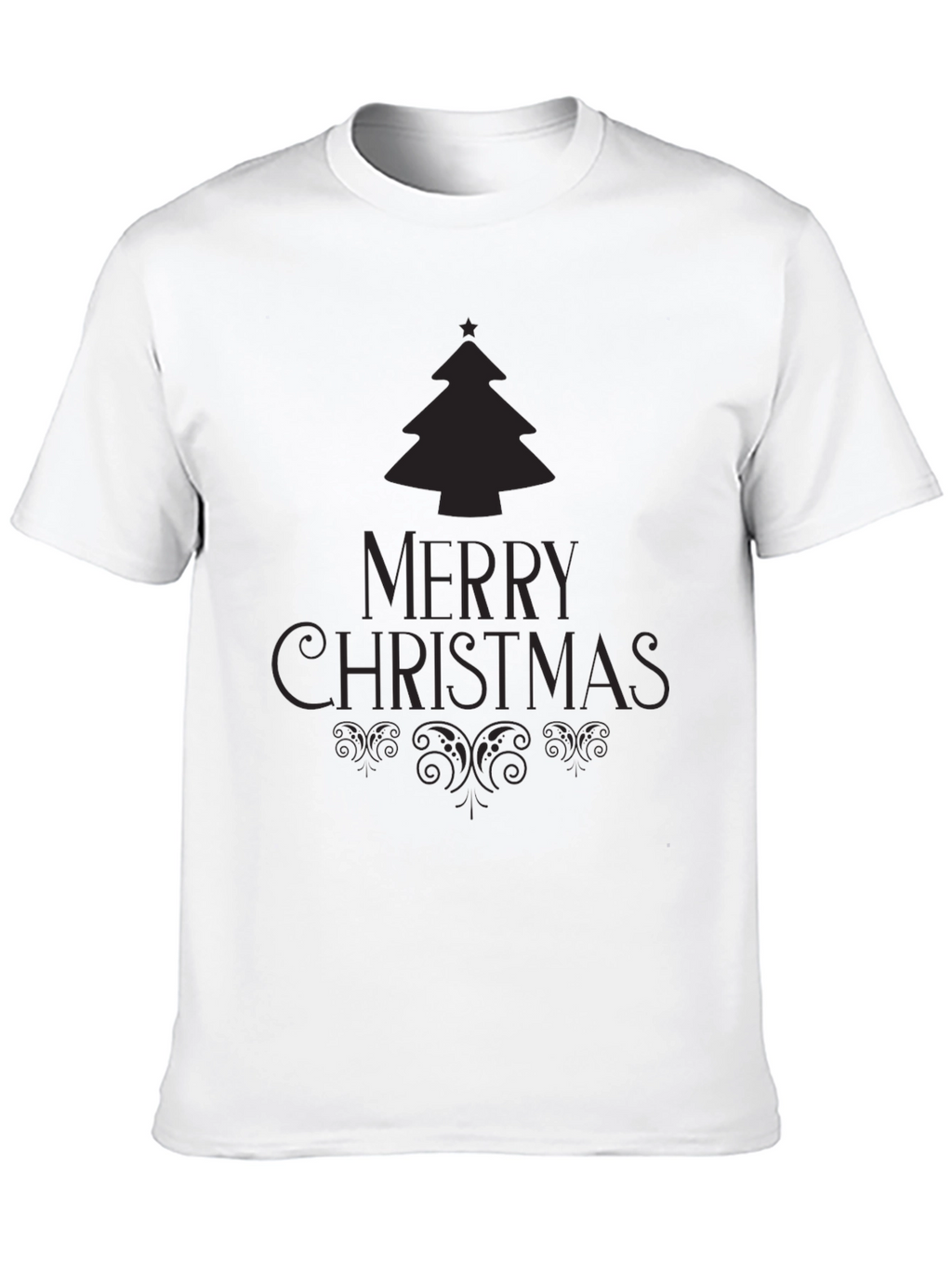 Festive Merry Christmas Tree Graphic Tee