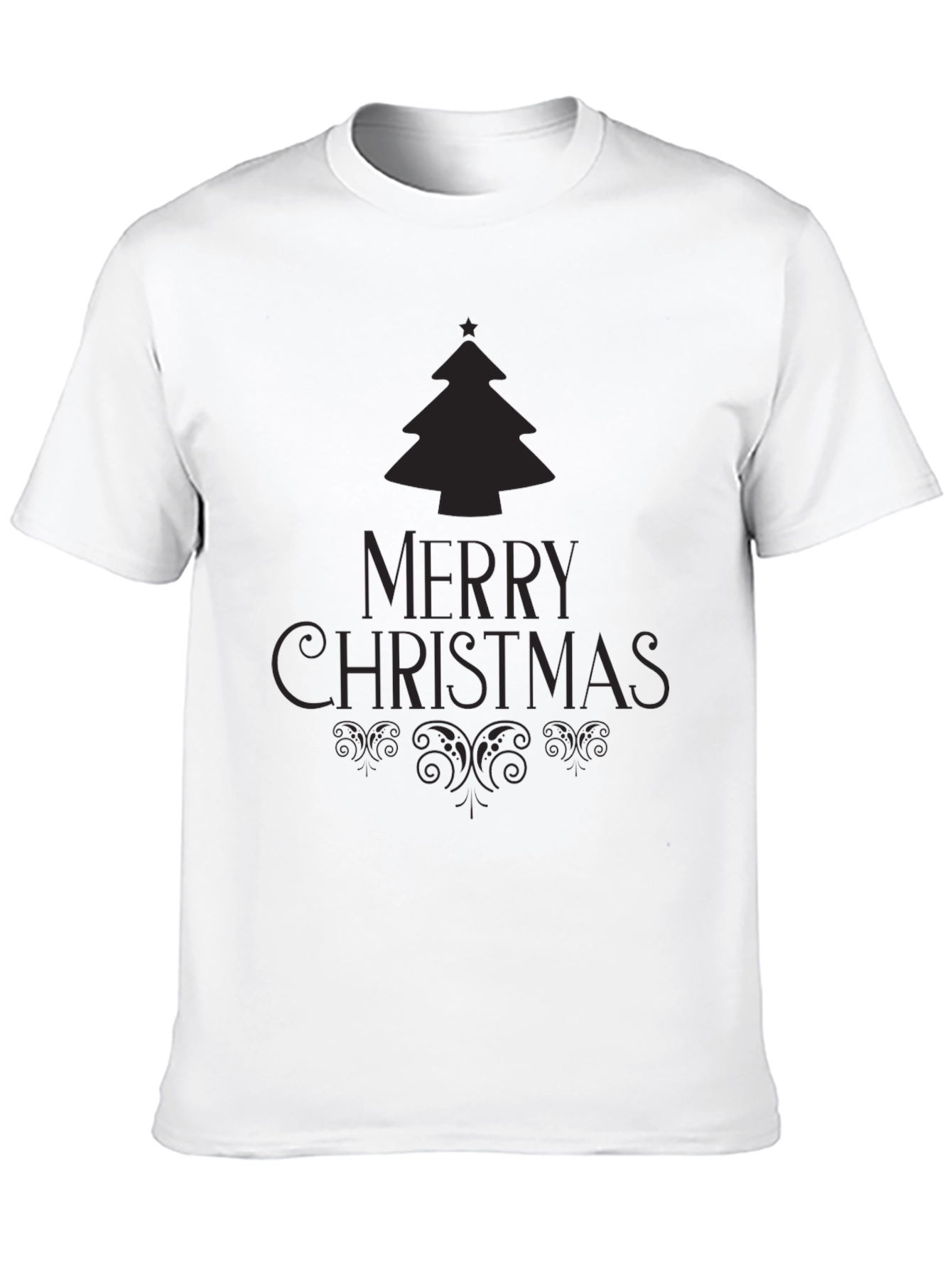 Festive Merry Christmas Tree Graphic Tee