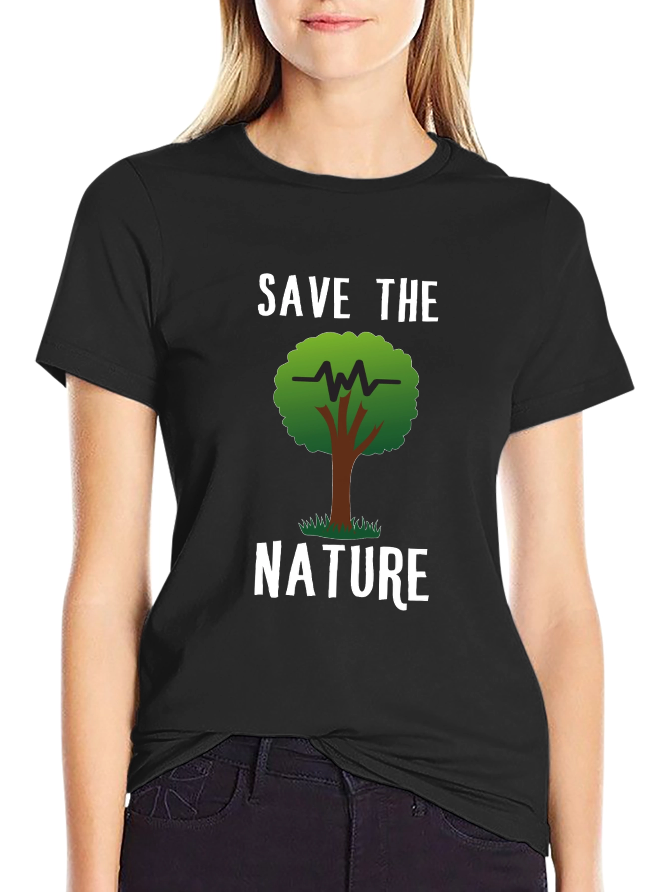 Save The Nature Graphic Print T-Shirt