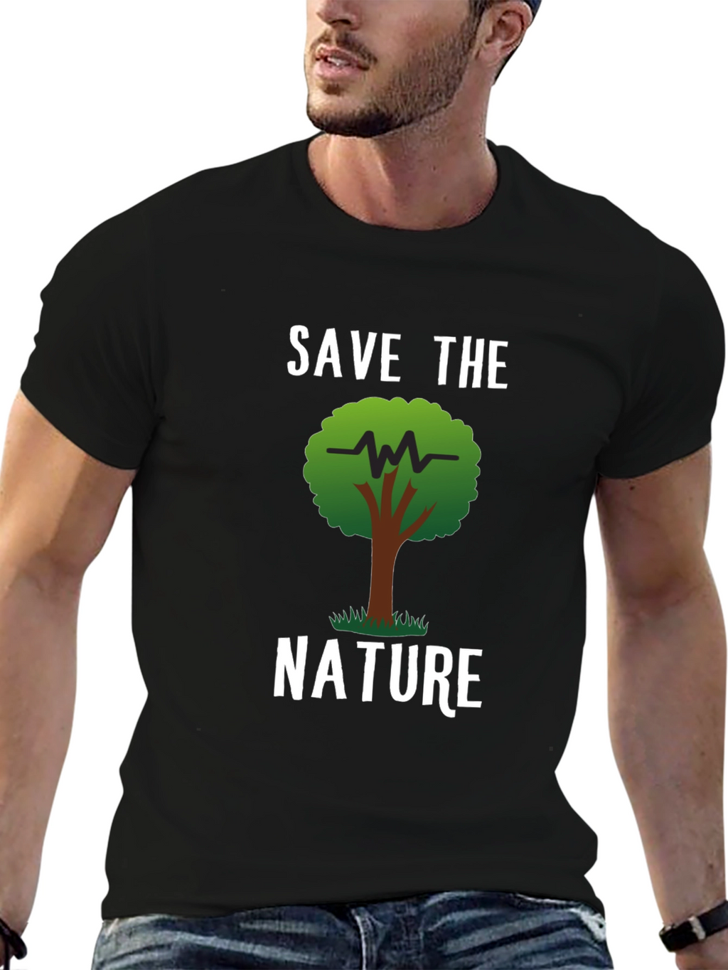 Save The Nature Graphic Print T-Shirt