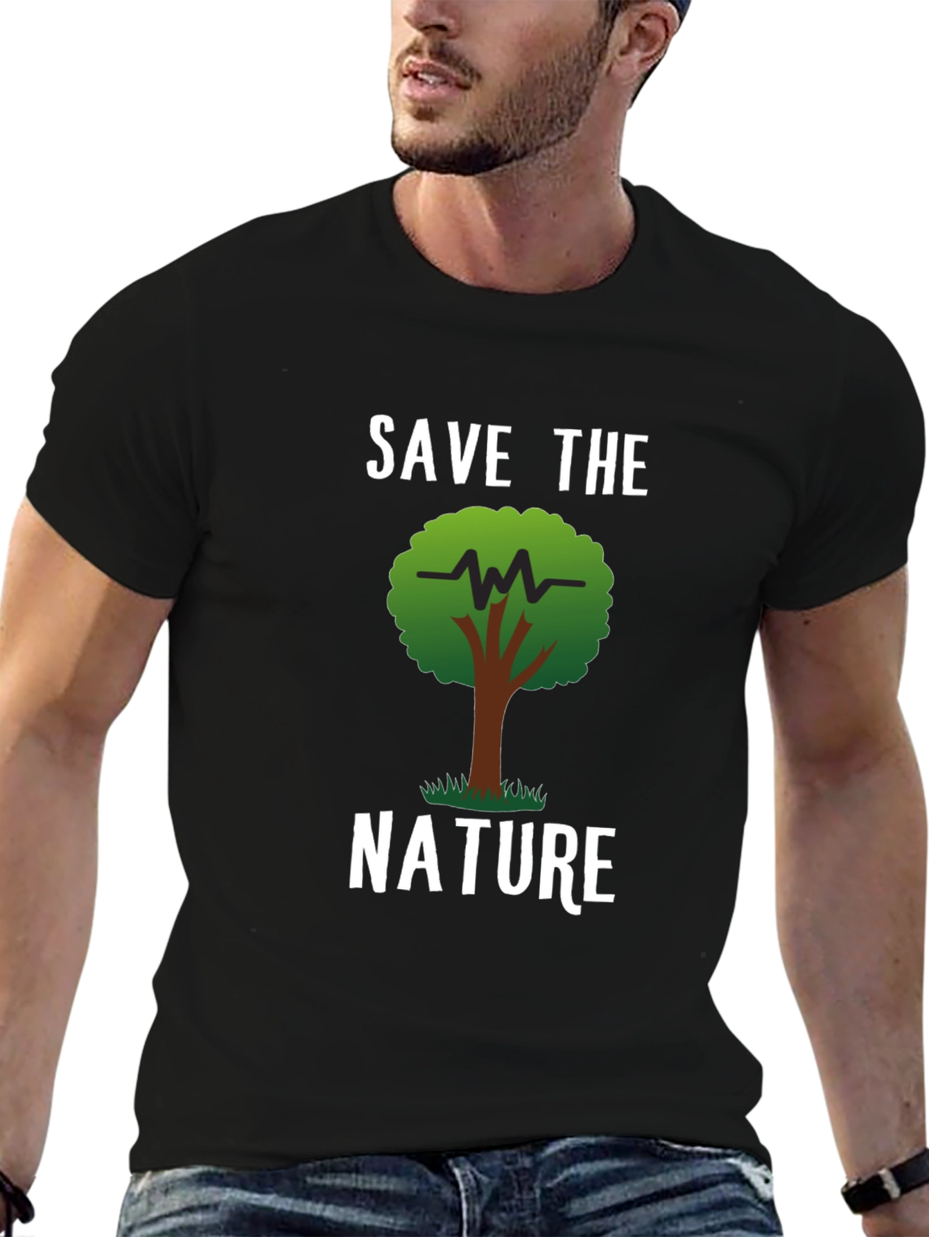 Save The Nature Graphic Print T-Shirt