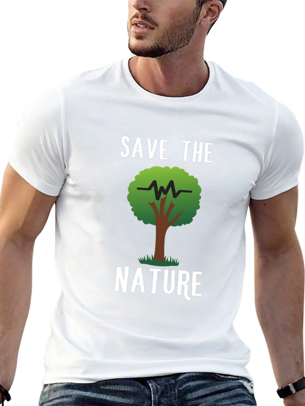 Save The Nature Graphic Print T-Shirt