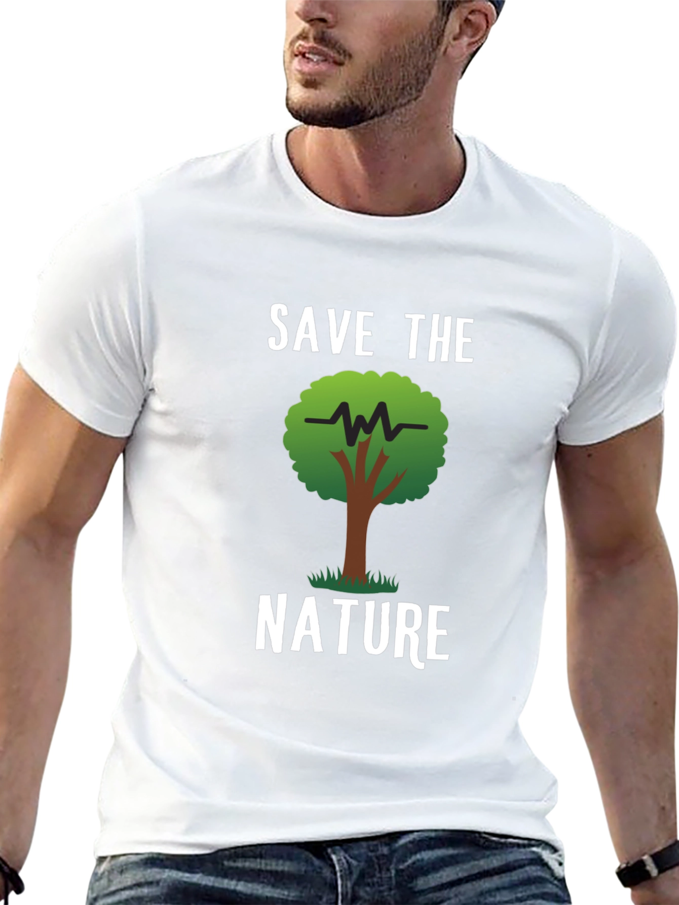 Save The Nature Graphic Print T-Shirt