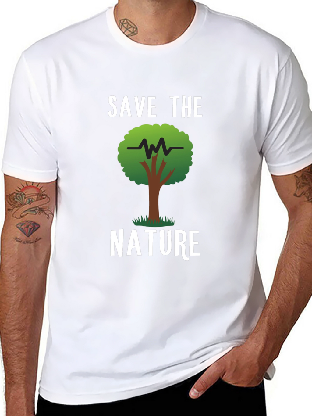Save The Nature Graphic Print T-Shirt