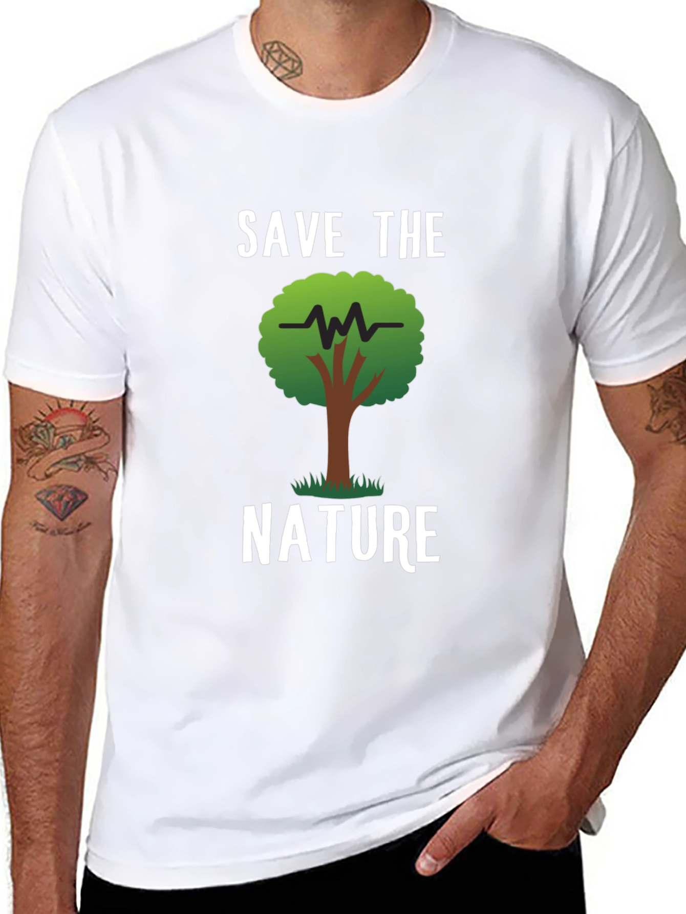 Save The Nature Graphic Print T-Shirt