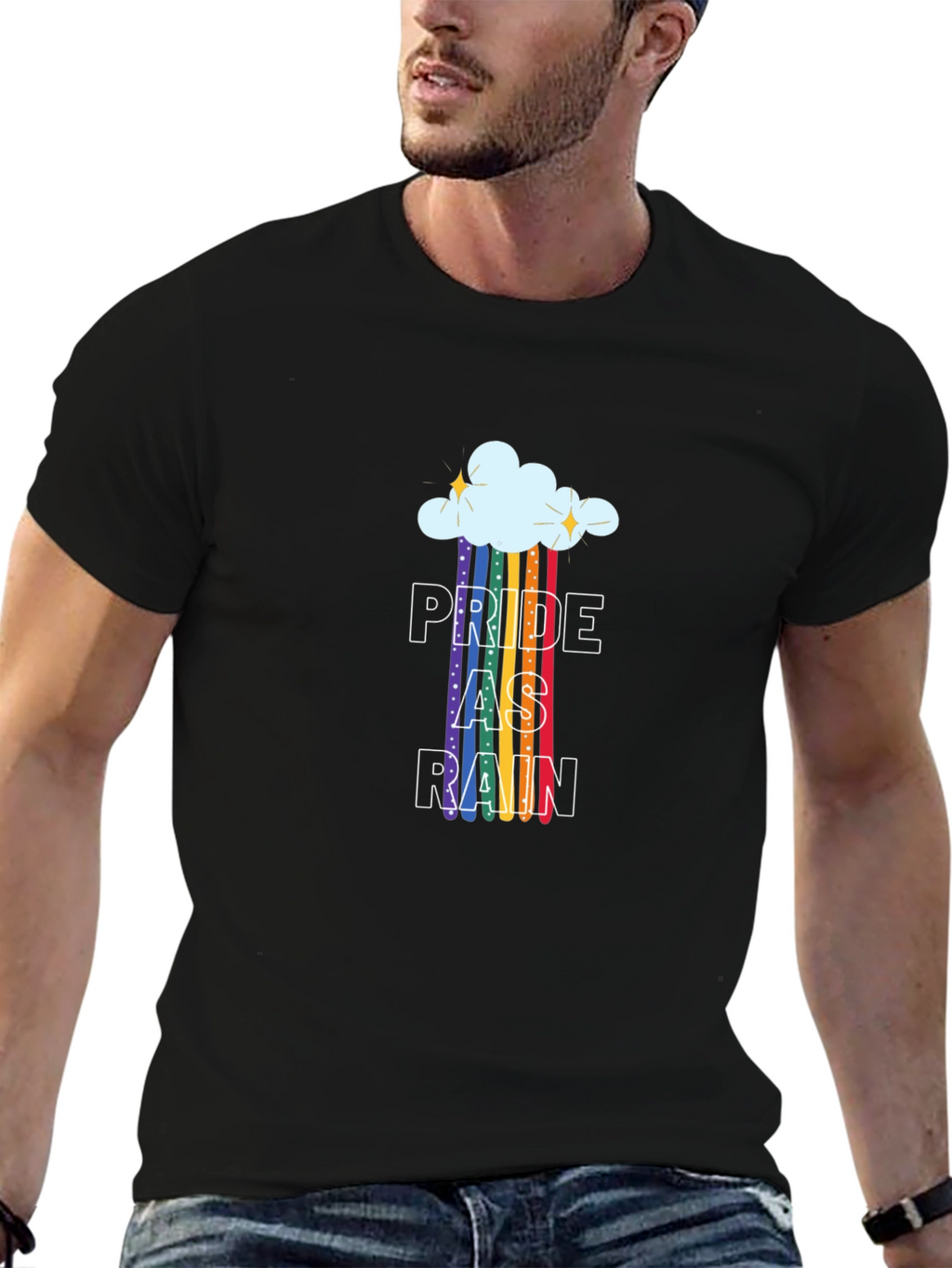 Pride As Rain T-Shirt - LGBTQ+ Rainbow Graphic Tee