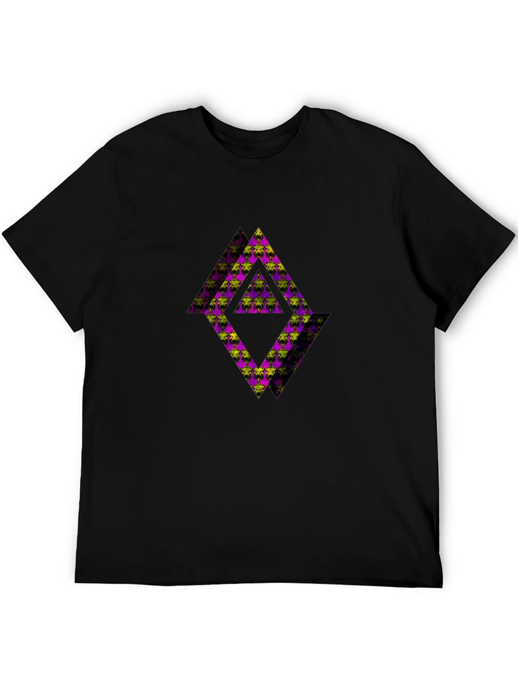 Abstract Graphic Black Tee Shirt