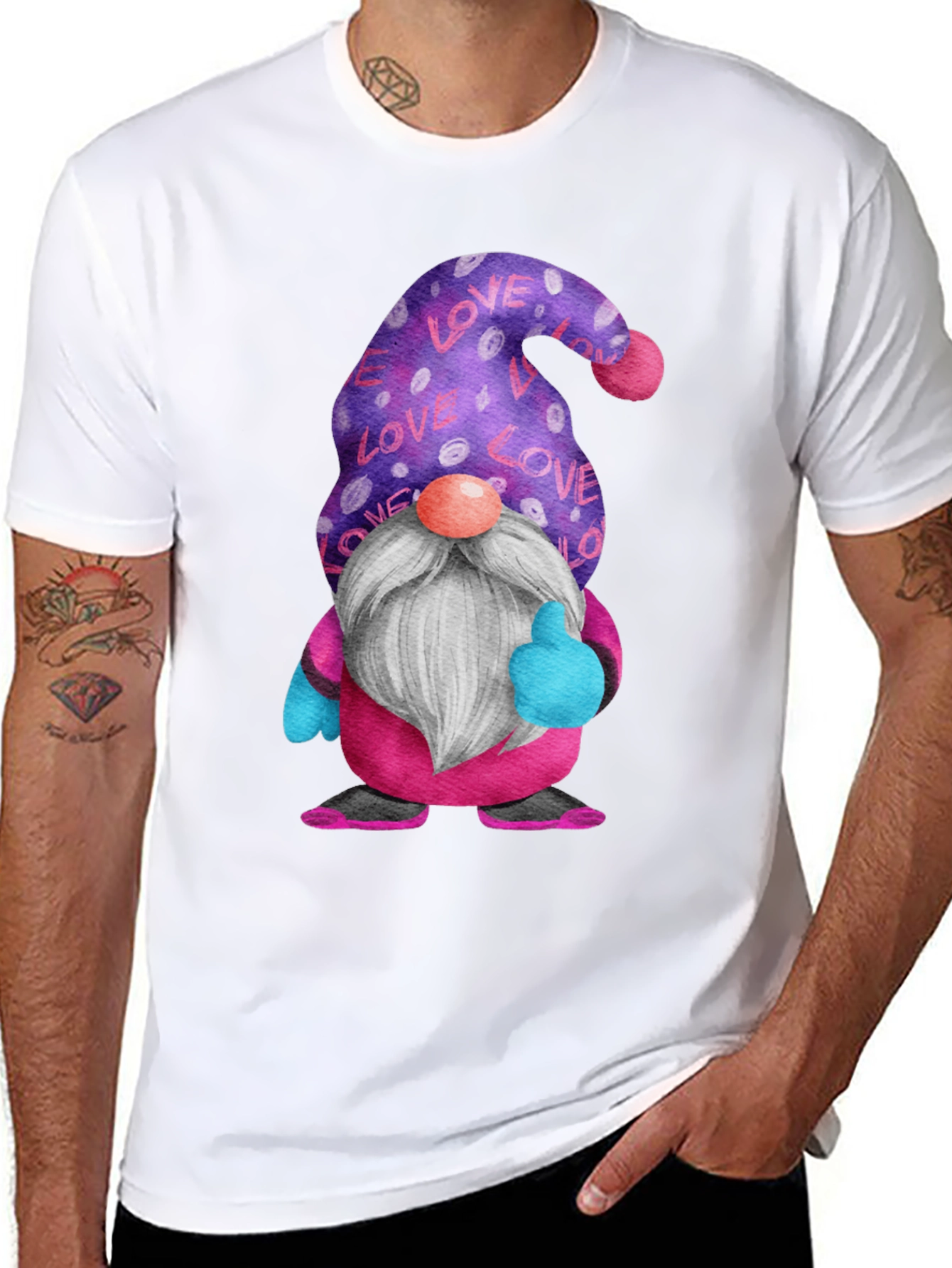 Love Gnome Graphic Tee - Fun Valentines Day Apparel