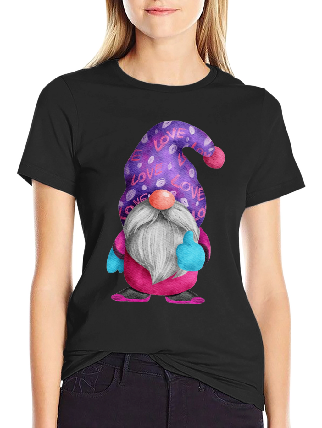 Love Gnome Graphic Tee - Fun Valentines Day Apparel