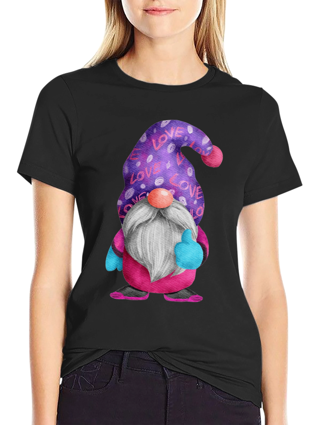 Love Gnome Graphic Tee - Fun Valentines Day Apparel