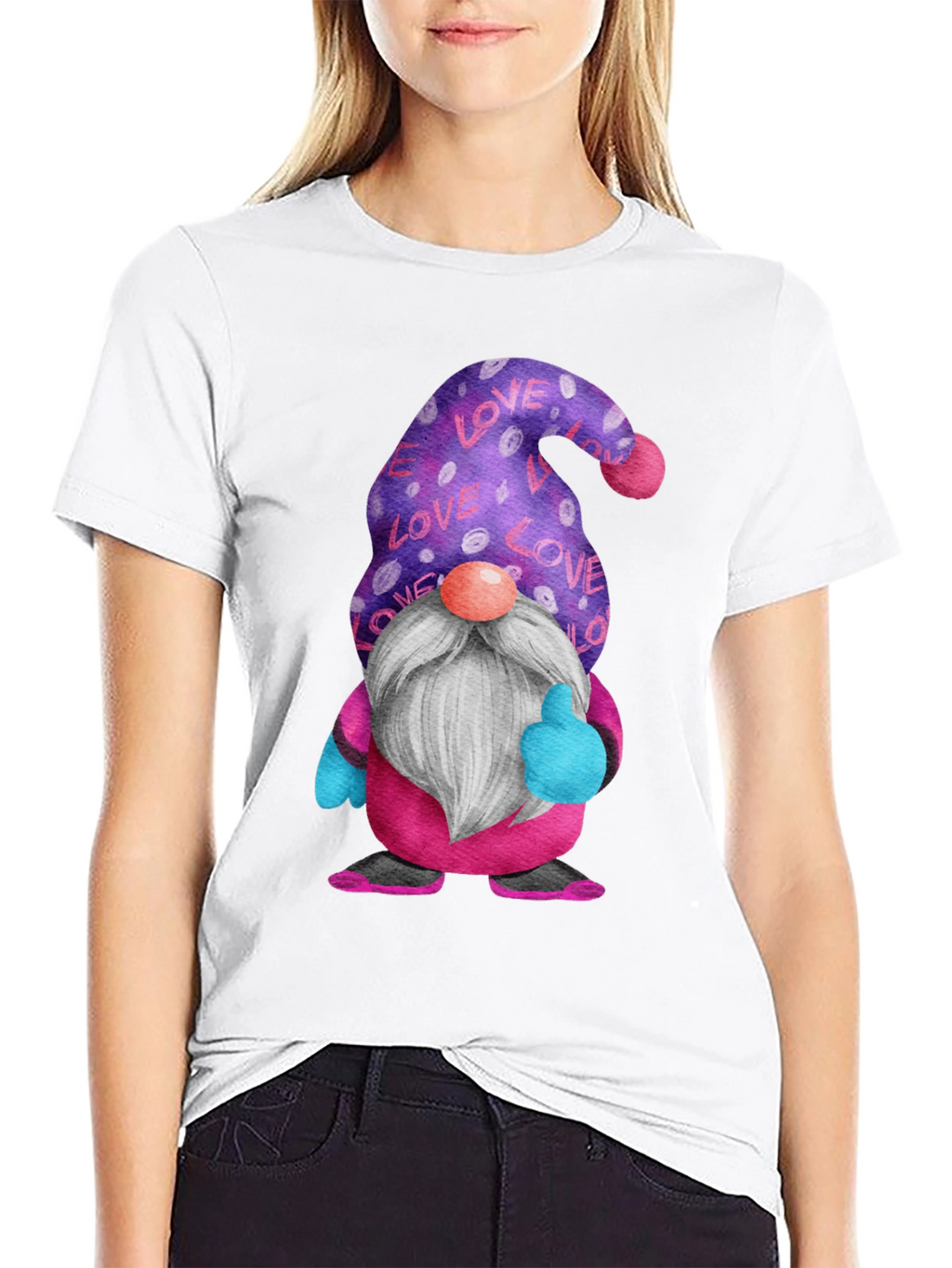 Love Gnome Graphic Tee - Fun Valentines Day Apparel