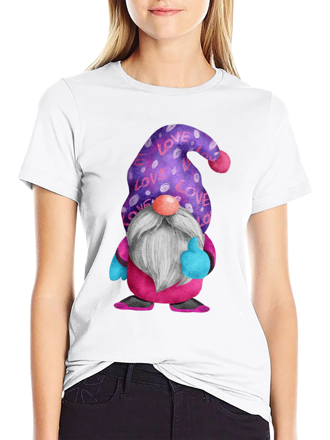 Love Gnome Graphic Tee - Fun Valentines Day Apparel