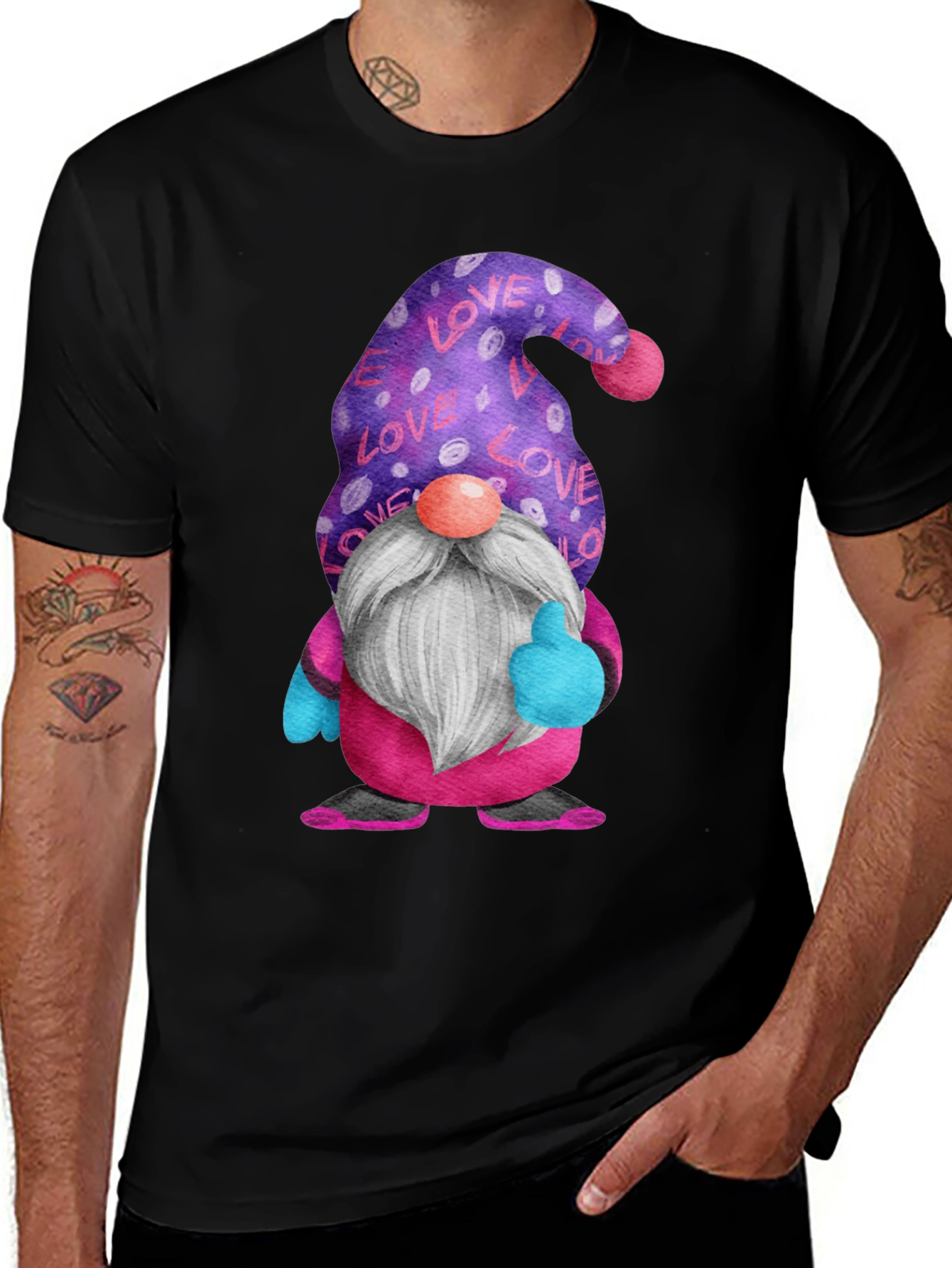 Love Gnome Graphic Tee - Fun Valentines Day Apparel