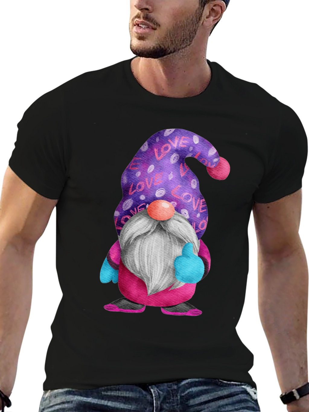 Love Gnome Graphic Tee - Fun Valentines Day Apparel
