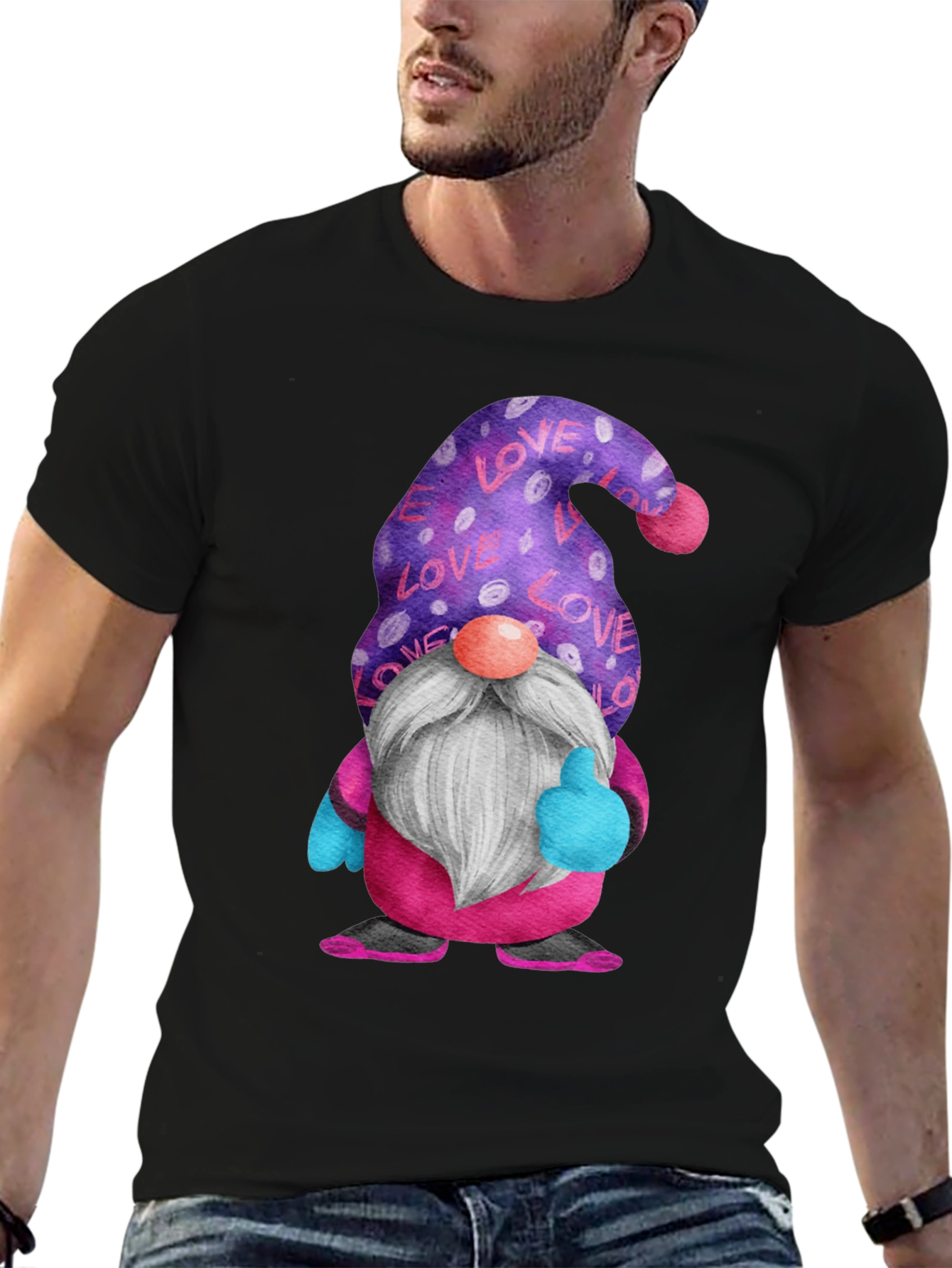 Love Gnome Graphic Tee - Fun Valentines Day Apparel