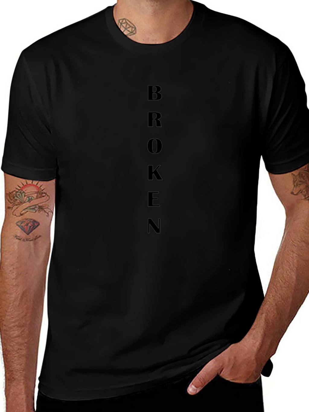 Broken Graphic Tee - Minimalist Design