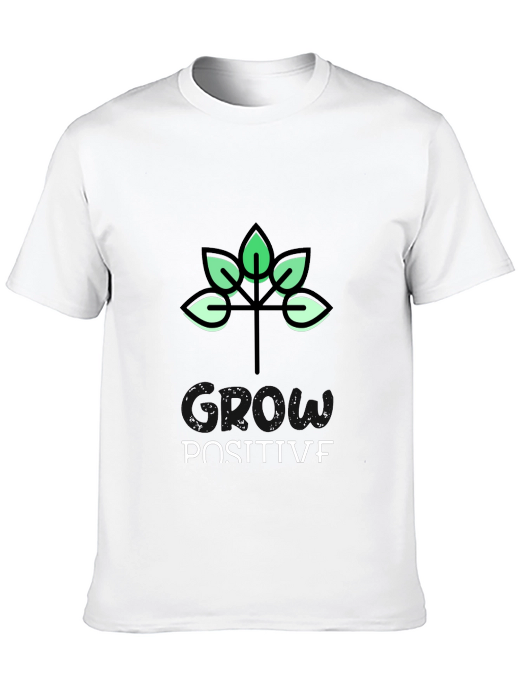 Grow Positive Black Graphic T-Shirt