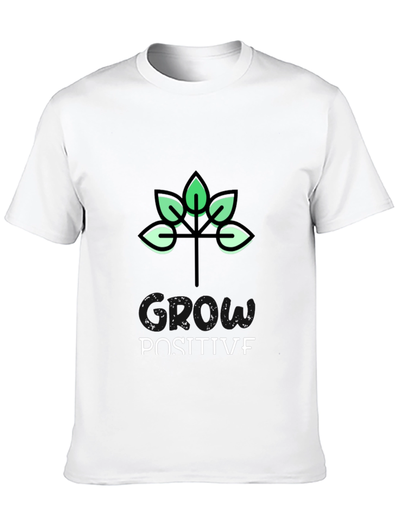 Grow Positive Black Graphic T-Shirt