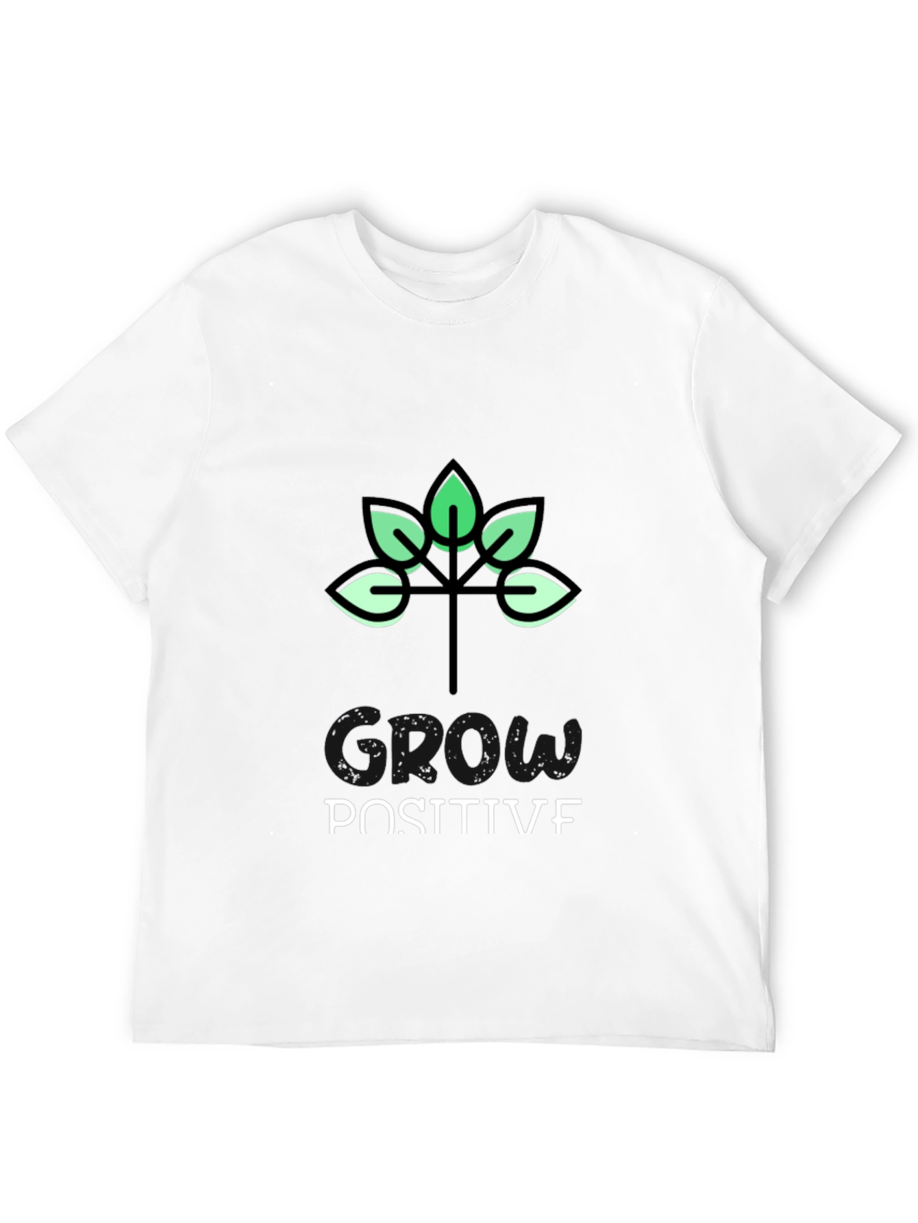 Grow Positive Black Graphic T-Shirt