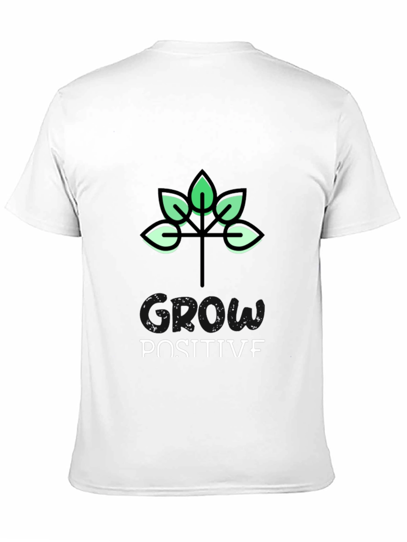 Grow Positive Black Graphic T-Shirt