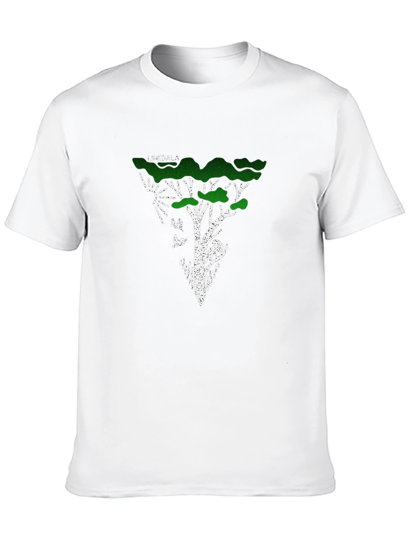 Linedala Nature Tree Graphic Black T-Shirt