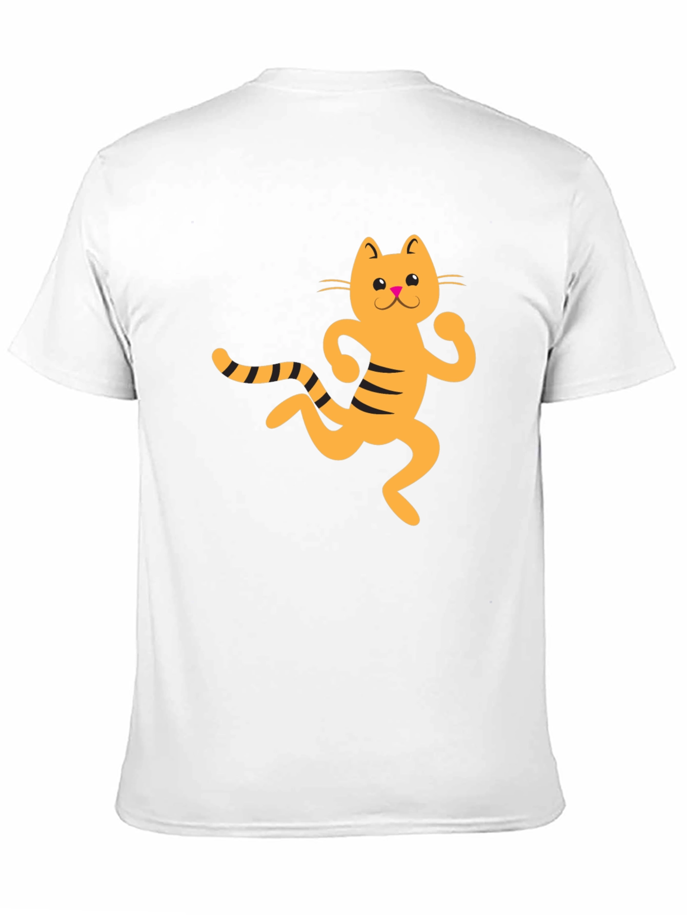 Funny Cat Graphic Tee - Black Cotton T-Shirt