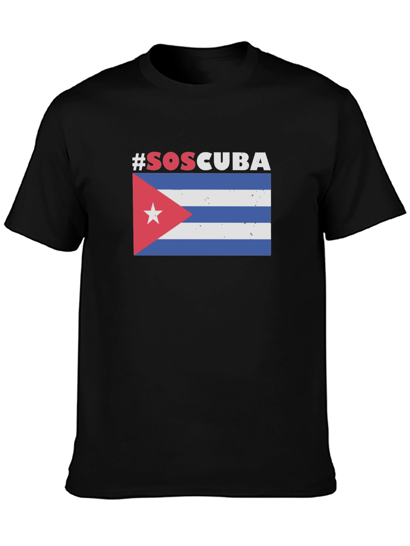 SOS Cuba Flag Graphic T-Shirt