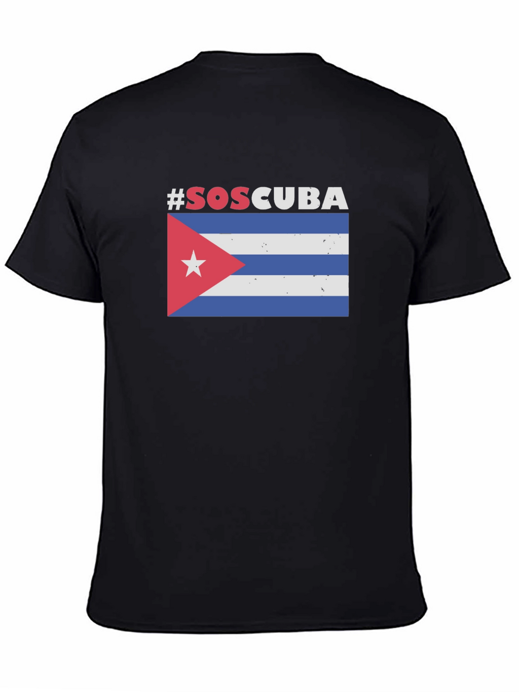 SOS Cuba Flag Graphic T-Shirt