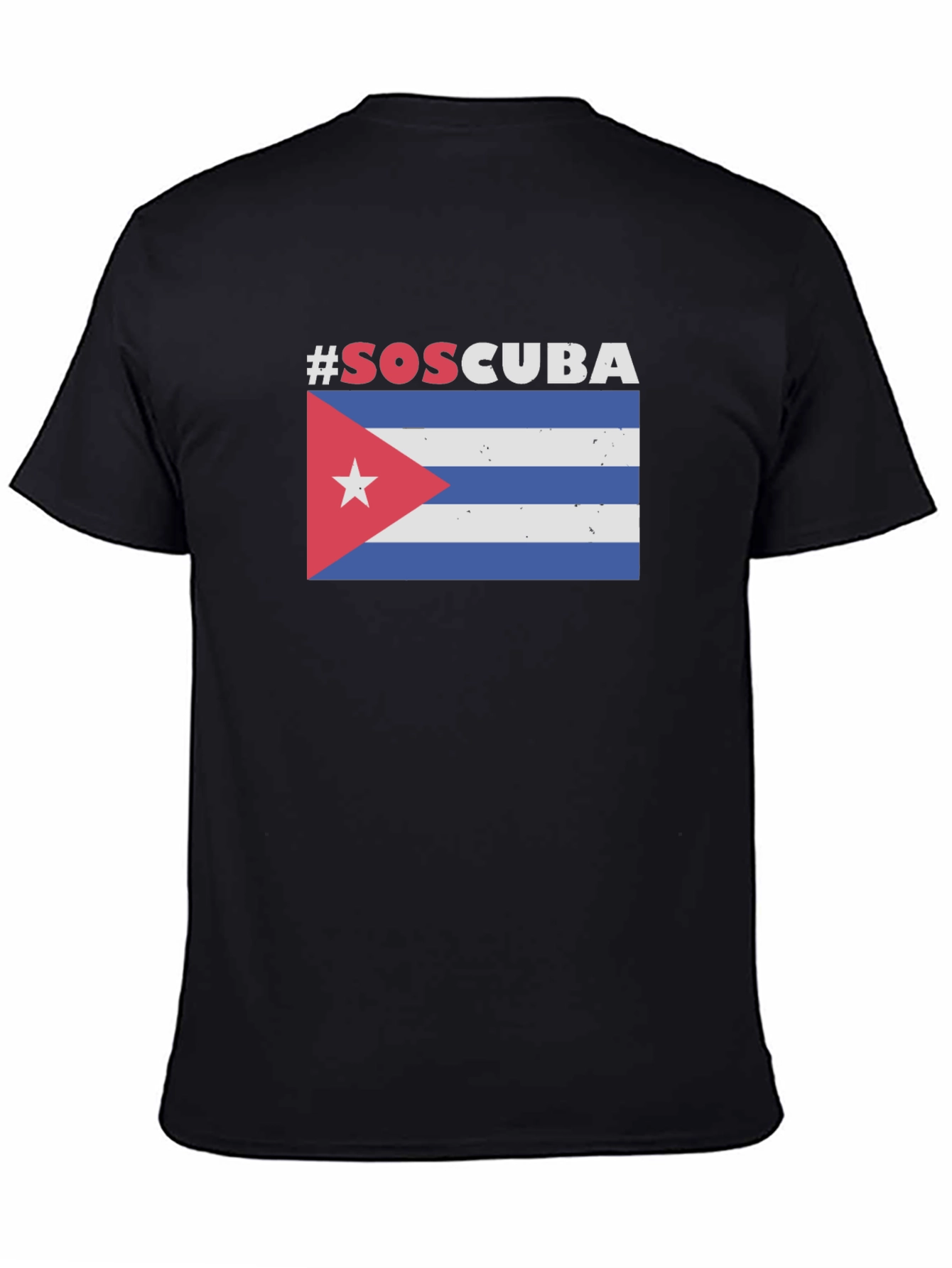 SOS Cuba Flag Graphic T-Shirt