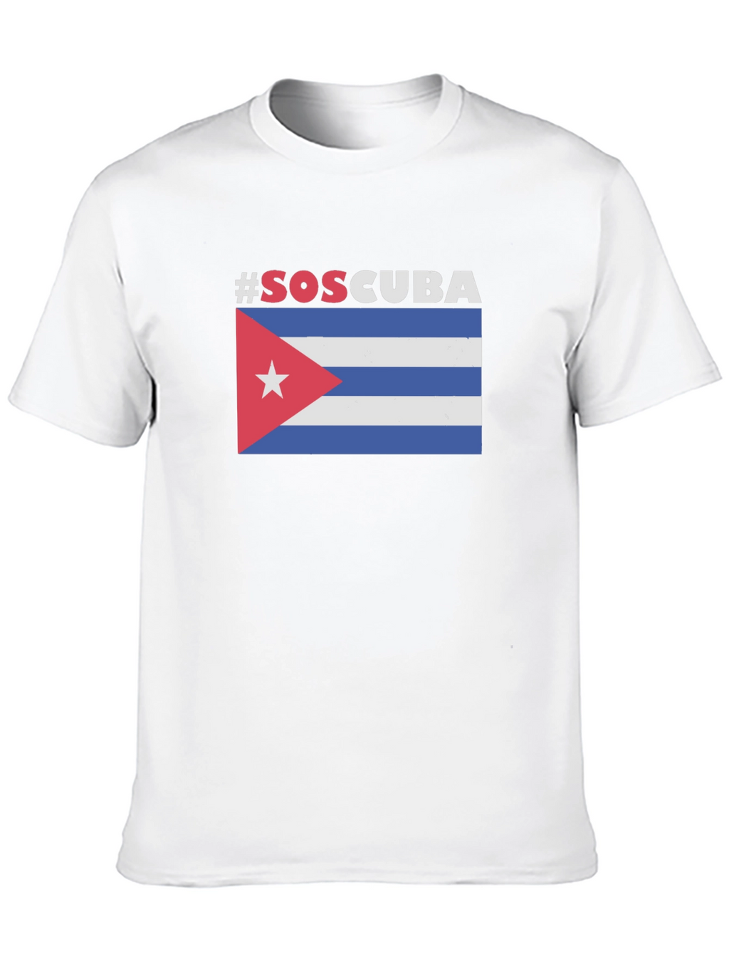 SOS Cuba Flag Graphic T-Shirt