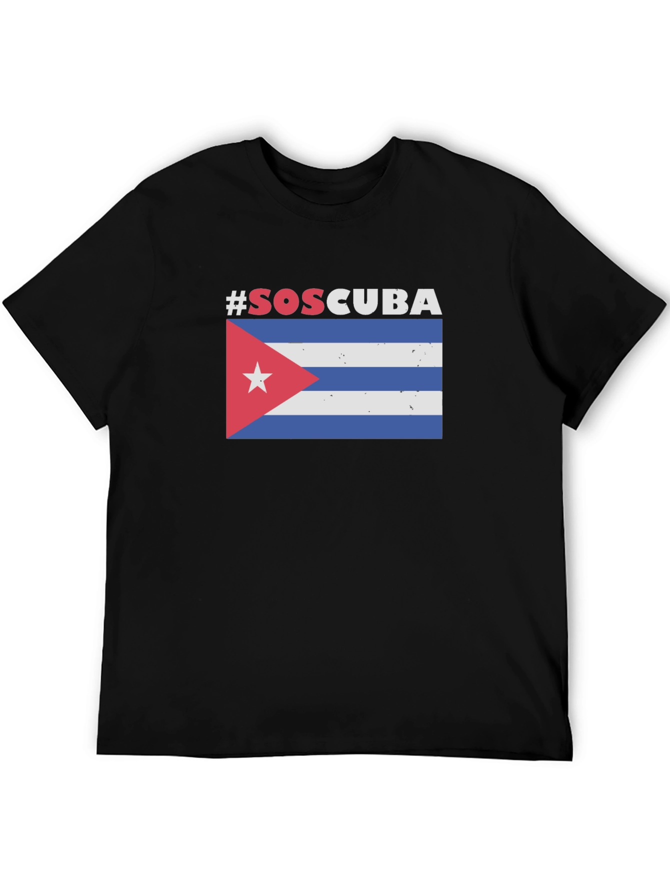 SOS Cuba Flag Graphic T-Shirt