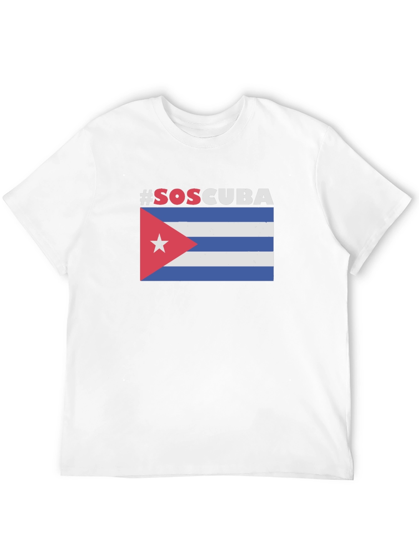 SOS Cuba Flag Graphic T-Shirt