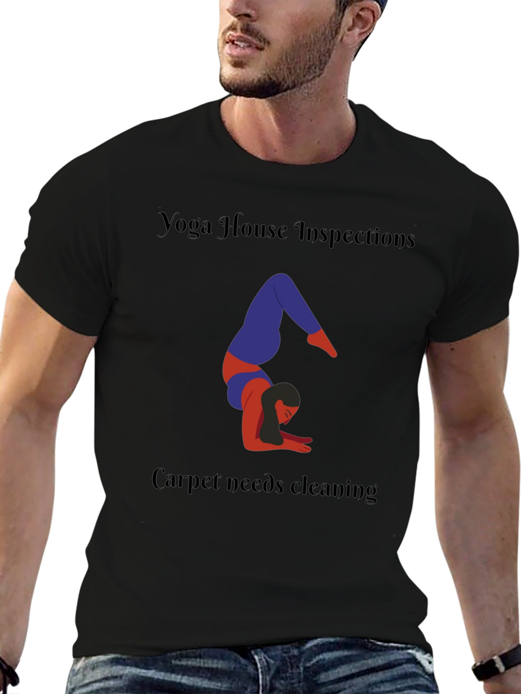 Yoga House Inspections Black T-Shirt