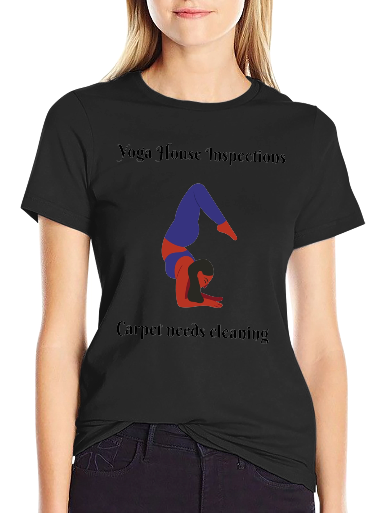 Yoga House Inspections Black T-Shirt