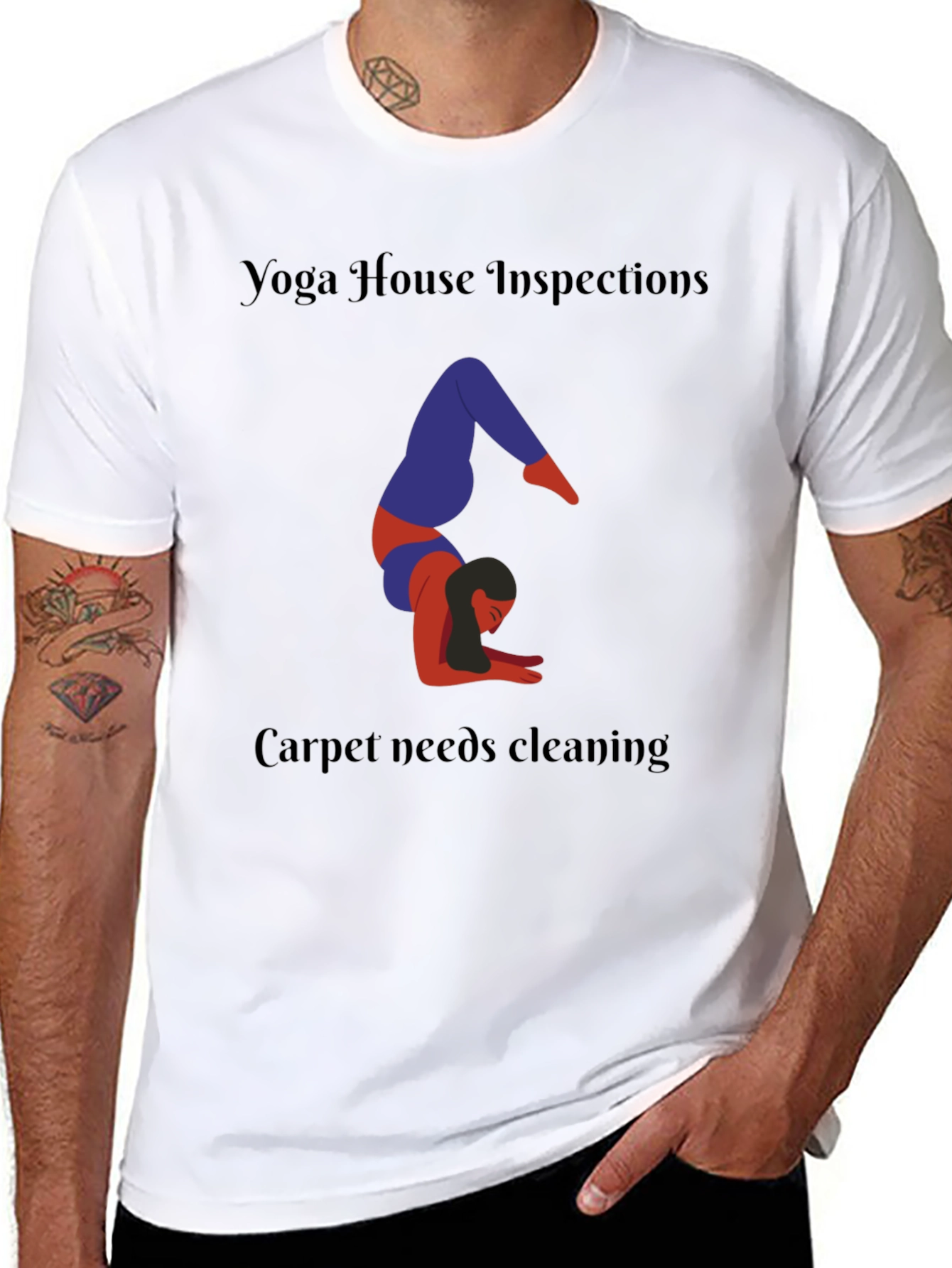Yoga House Inspections Black T-Shirt
