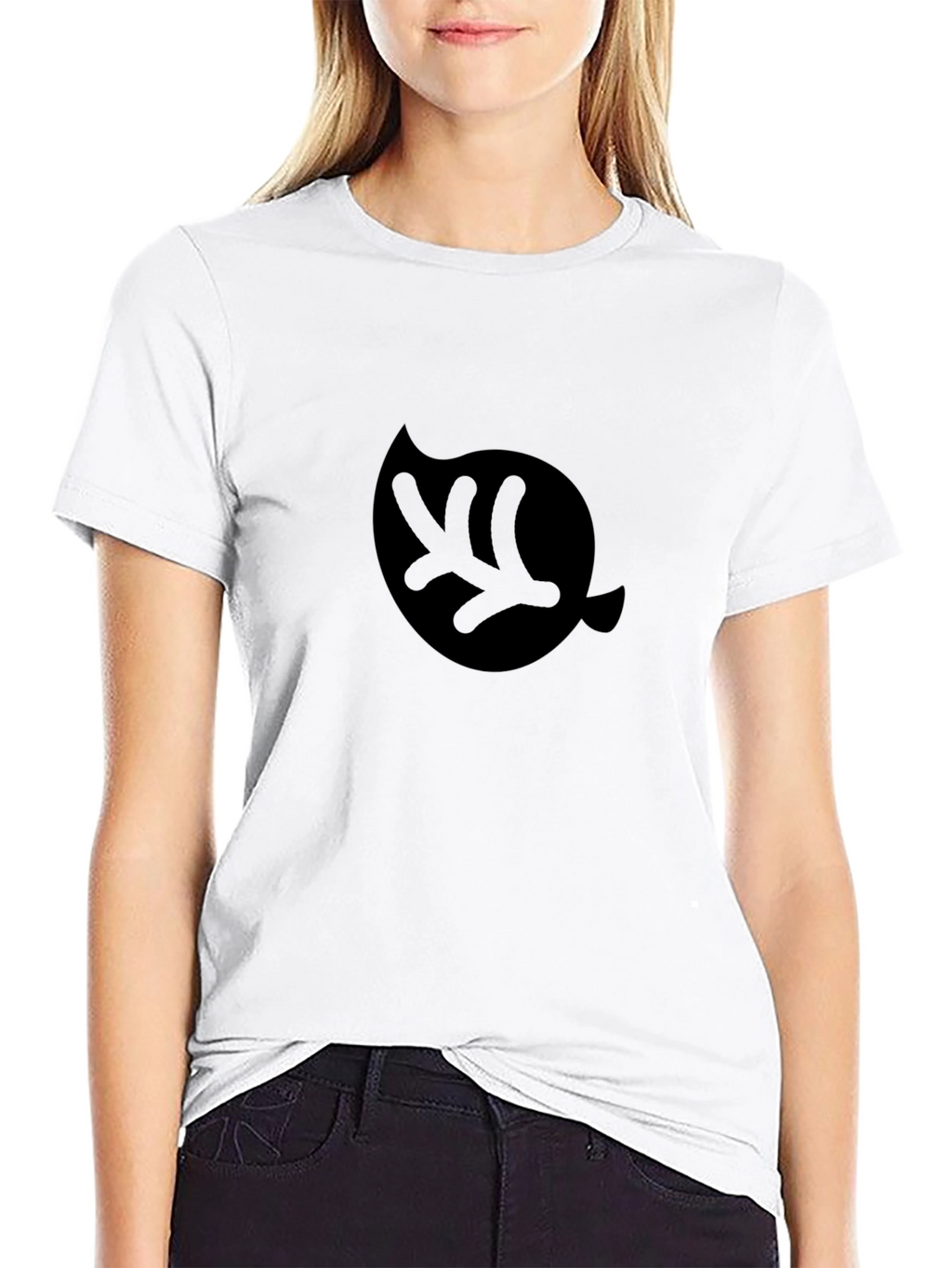 Leaf Logo Graphic Black T-Shirt