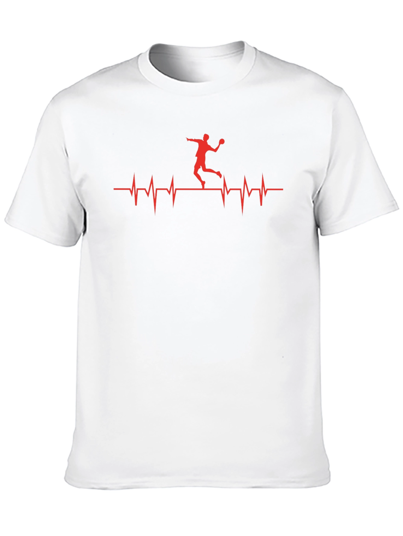Handball Heartbeat T-Shirt - Black Graphic Tee