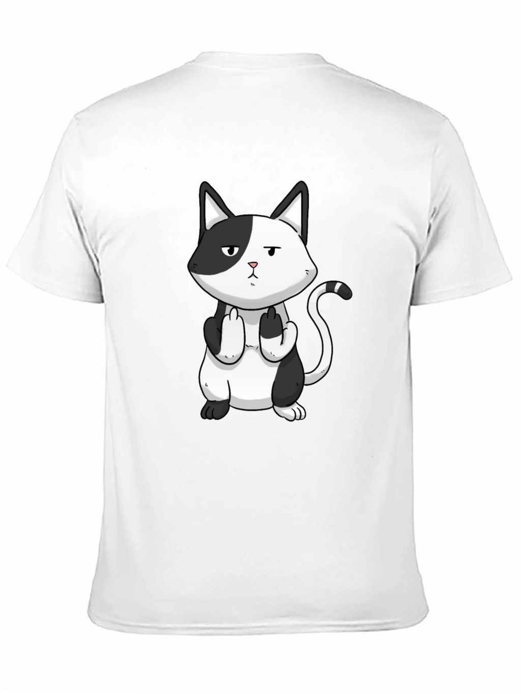 Rude Cat Graphic T-Shirt - Black Humor Tee