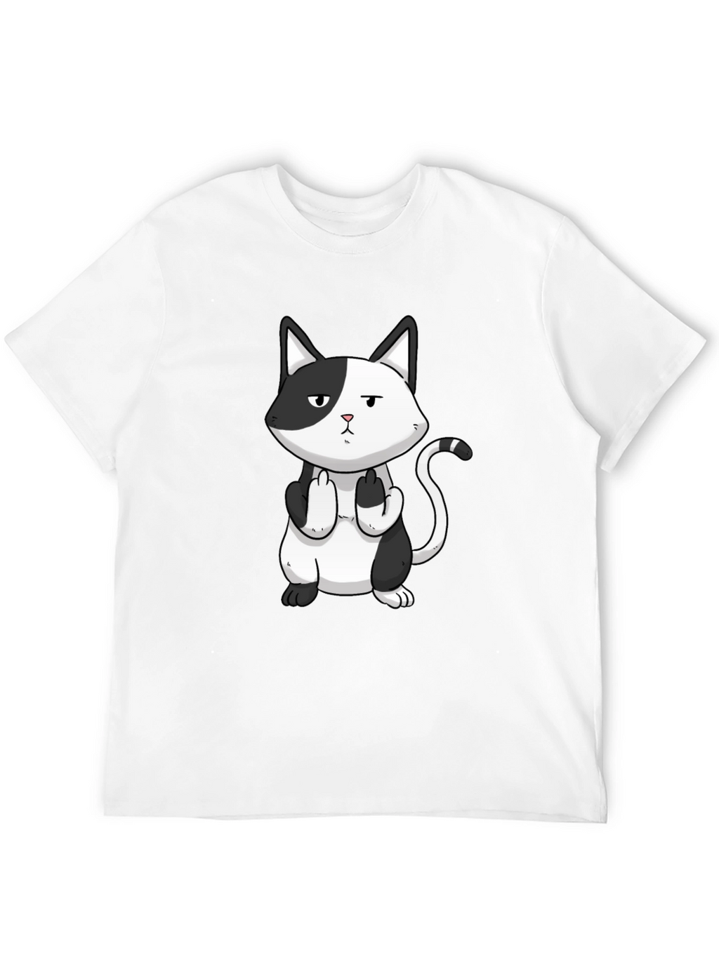 Rude Cat Graphic T-Shirt - Black Humor Tee