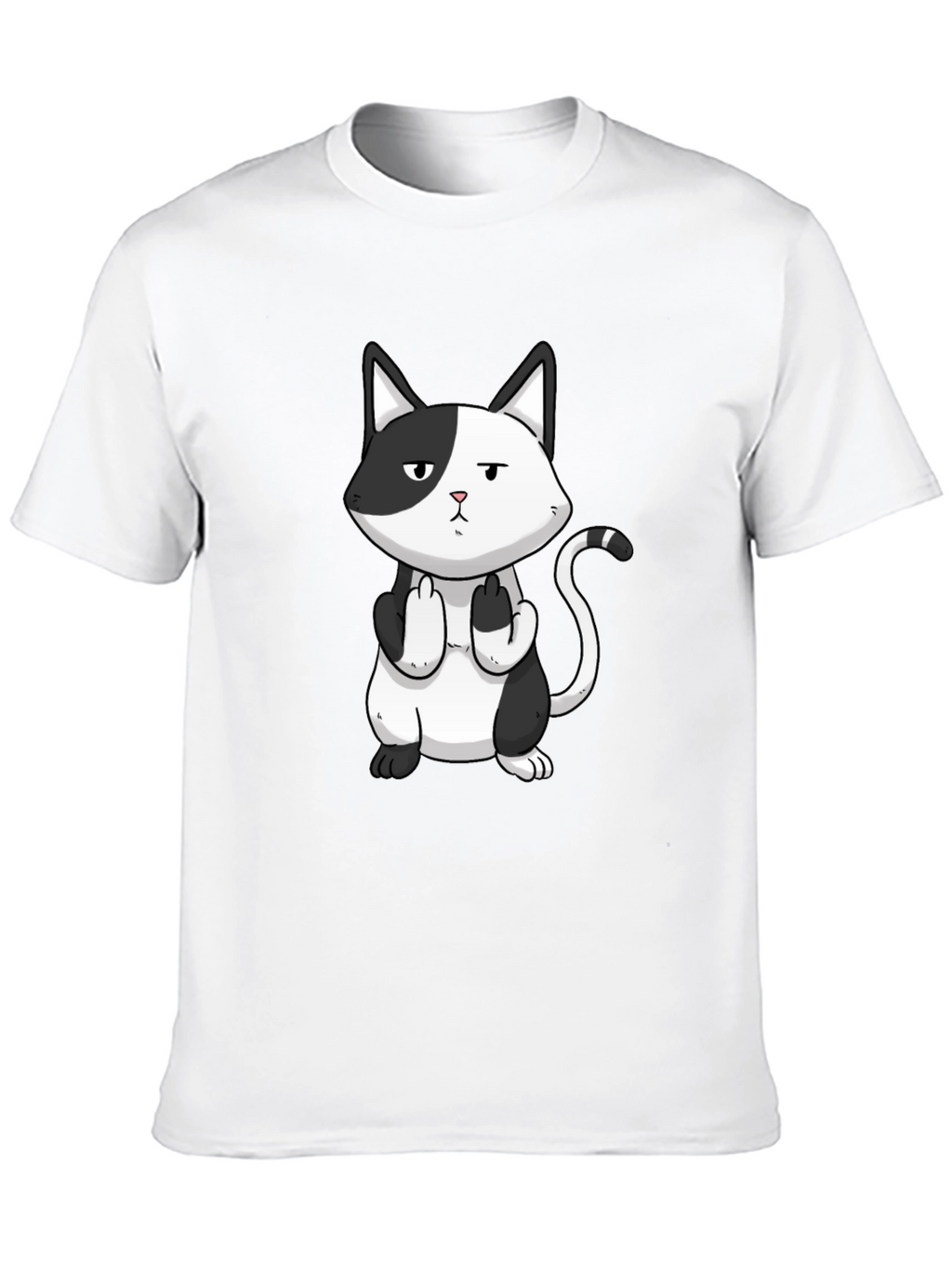 Rude Cat Graphic T-Shirt - Black Humor Tee
