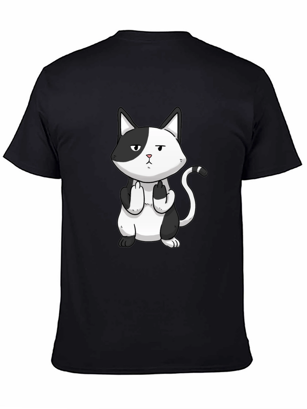 Rude Cat Graphic T-Shirt - Black Humor Tee