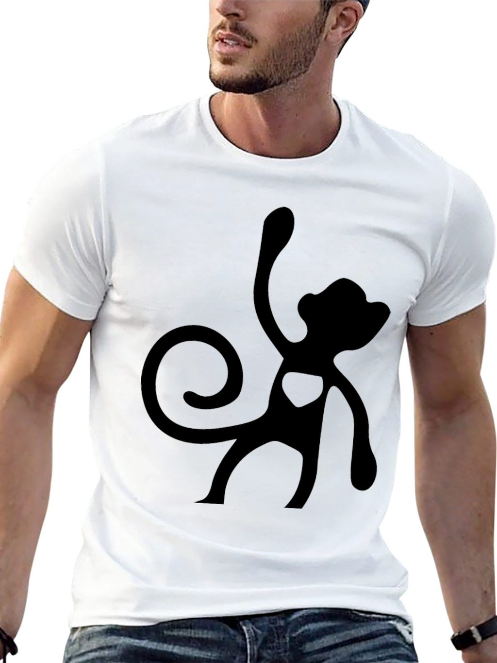 Black Monkey Graphic Tee - Fun & Stylish