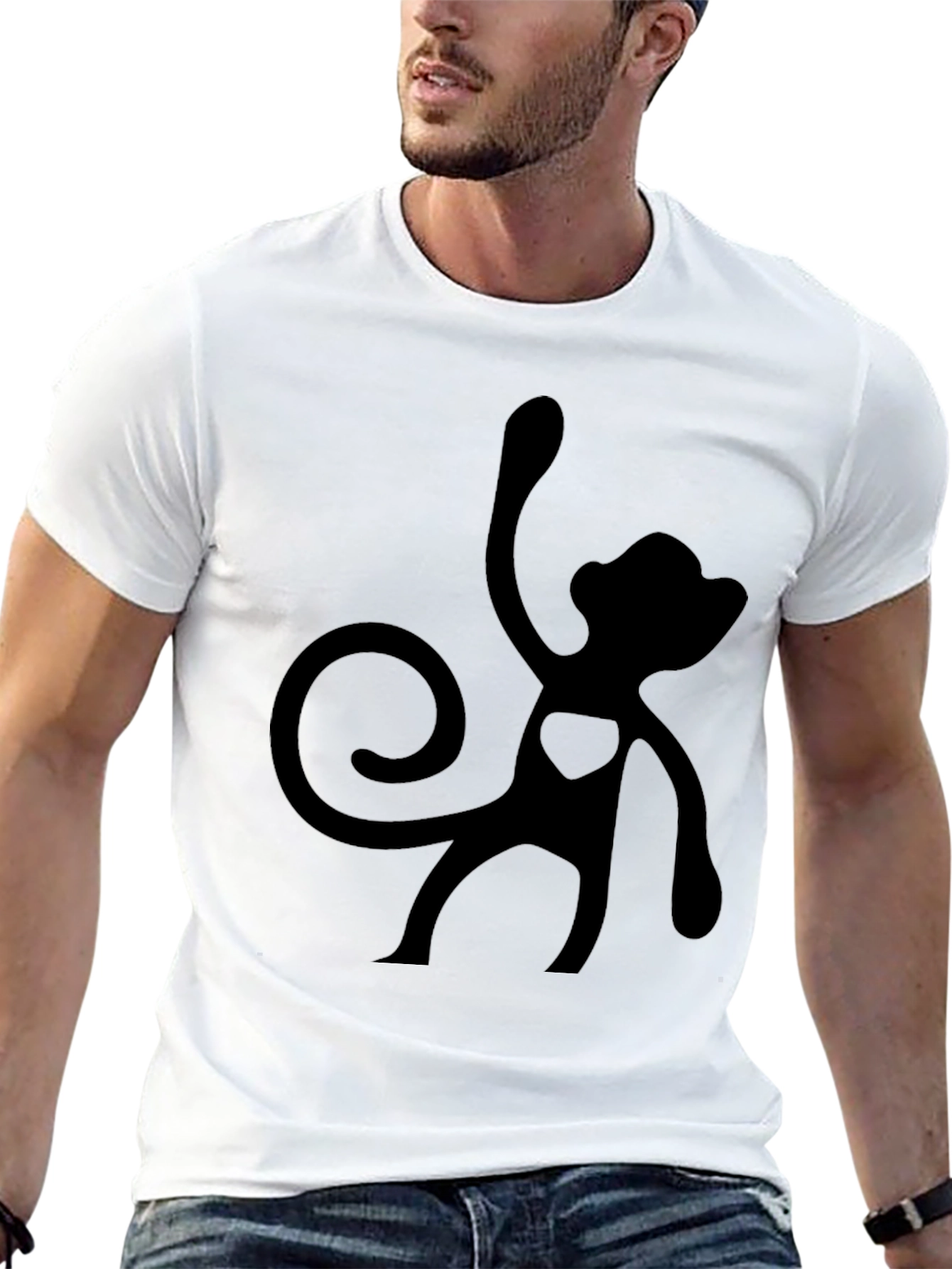 Black Monkey Graphic Tee - Fun & Stylish