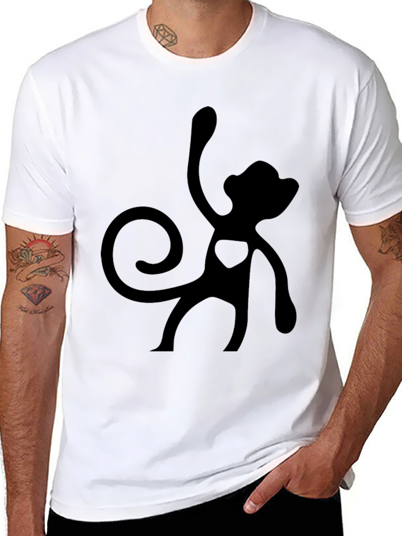 Black Monkey Graphic Tee - Fun & Stylish