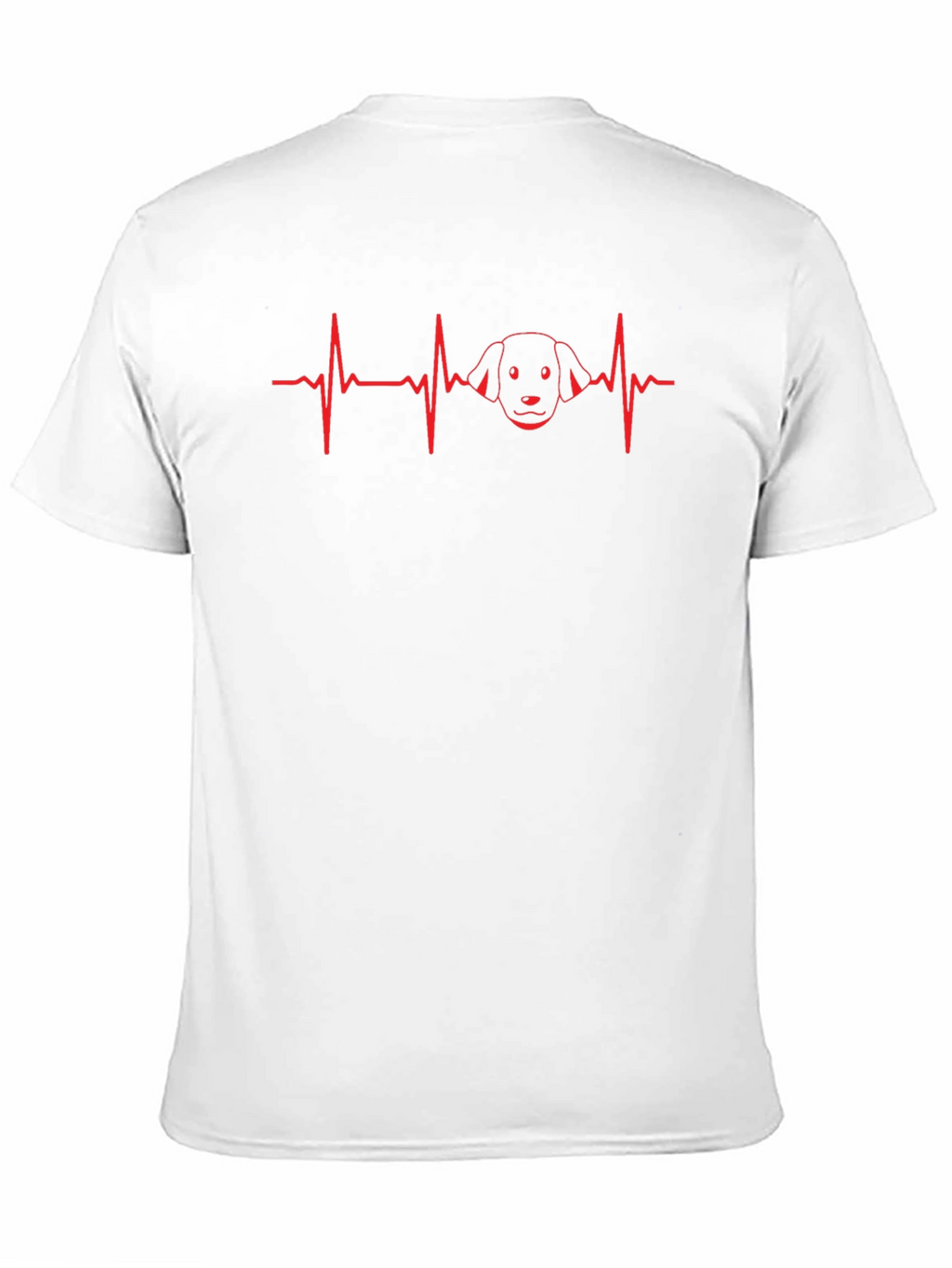 Dog Lover ECG Heartbeat Graphic Tee