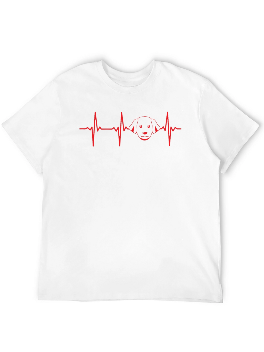 Dog Lover ECG Heartbeat Graphic Tee