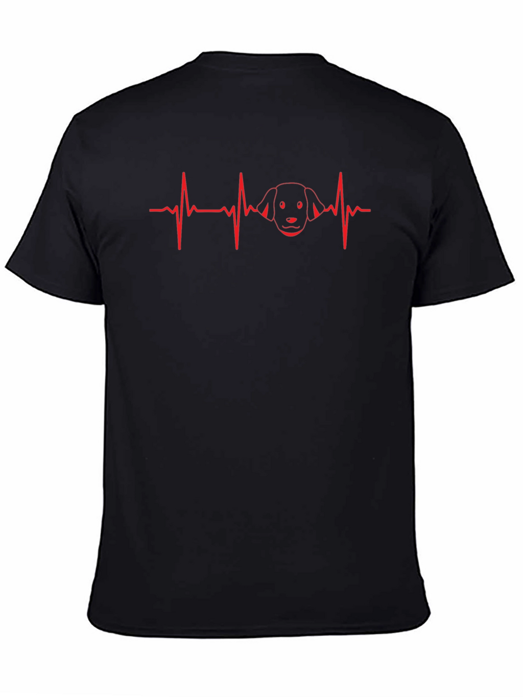 Dog Lover ECG Heartbeat Graphic Tee